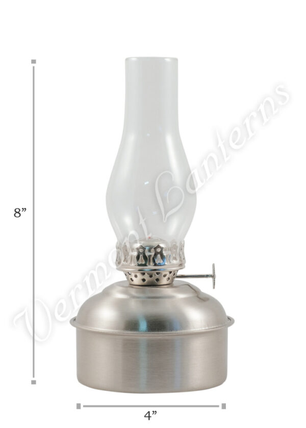 Oil Lamps - Pewter "Dorset" Table Lamp - 8"