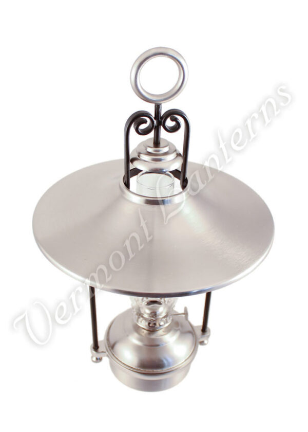 Hanging Oil Lamps - Pewter "Dorset" 14" w/shade