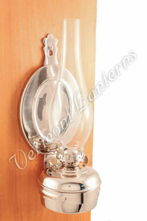 Chrome Oil Lamps - Nickel "Dorset" Wall Lamp 12"