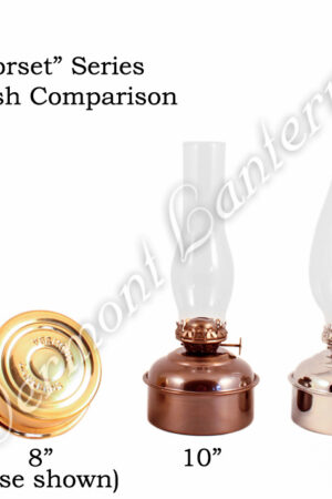 Chrome Oil Lamps - Nickel "Dorset" Table Lamp - 8"