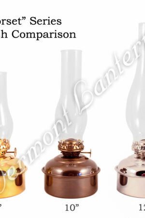 Chrome Oil Lamps - Nickel "Dorset" Table Lamp - 8"