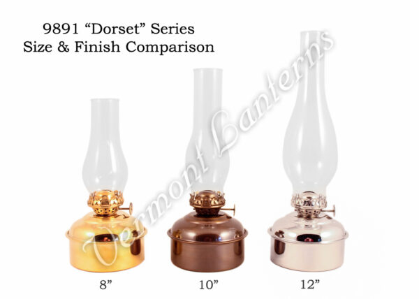 Chrome Oil Lamps - Nickel "Dorset" Table Lamp - 12"