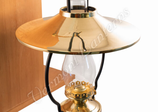 "Mansfield" Saloon Hanging Lamp - Brass 21" w/shade