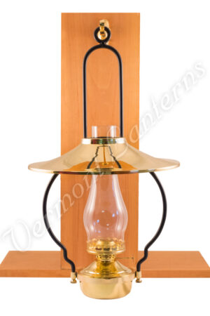 "Mansfield" Saloon Hanging Lamp - Brass 21" w/shade