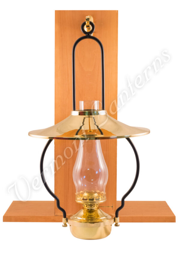 "Mansfield" Saloon Hanging Lamp - Brass 21" w/shade