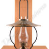 "Mansfield" Saloon Hanging Lamp - Antique Brass 21" w/shade