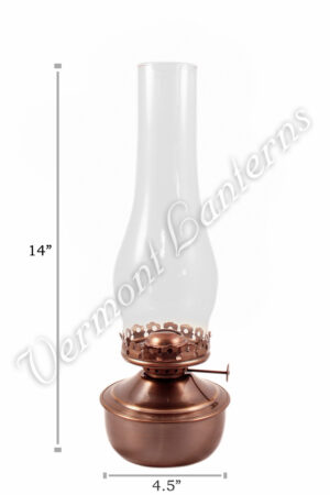 Oil Lantern - Antique Brass "Mansfield" Table Lamp 14"