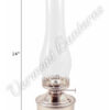 Nickel Oil Lantern - "Mansfield" Table Lamp 14"
