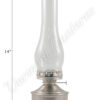 Oil Lantern - Pewter "Mansfield" Table Lamp 14"