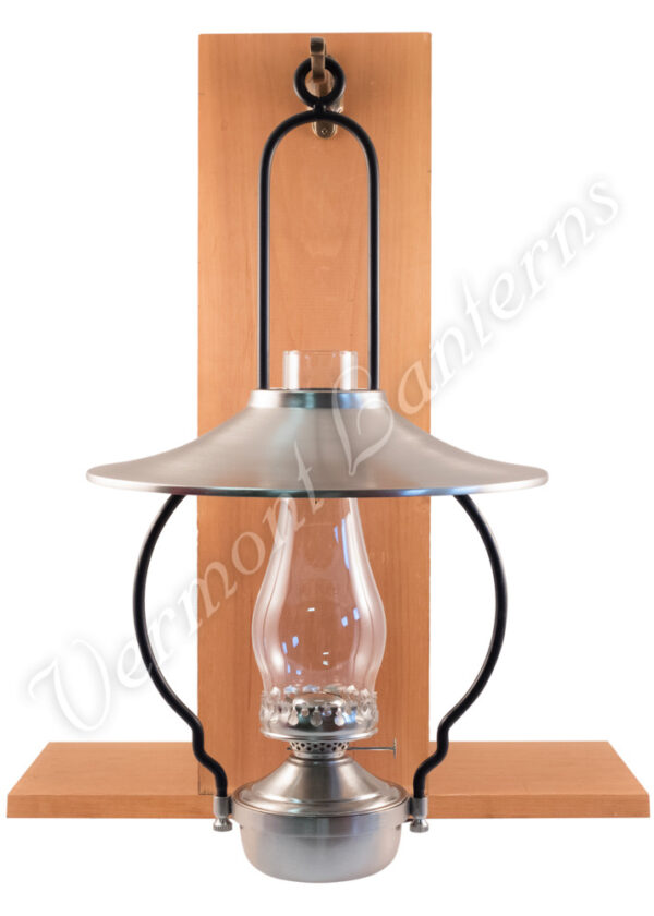 "Mansfield" Saloon Hanging Lamp - Pewter 21" w/shade