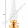 Oil Lantern - Brass "Mansfield" Table Lamp 14"