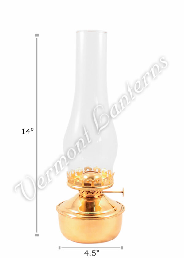 Oil Lantern - Brass "Mansfield" Table Lamp 14"