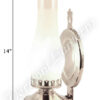 Electric Wall Lantern - Large Pewter "Mansfield" - 14"
