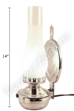 Electric Wall Lantern - Large Pewter "Mansfield" - 14"