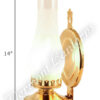 Electric Wall Lantern - Large Brass "Mansfield" - 14"