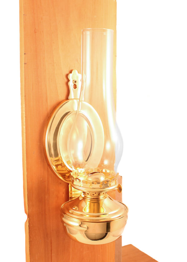 Mansfield Brass Wall Oil Lamp