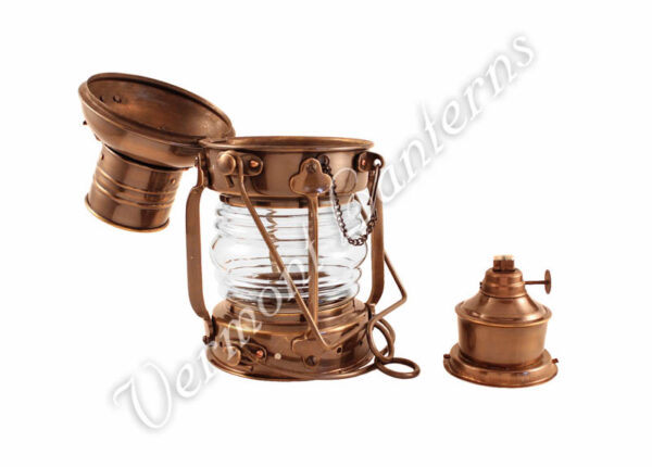 Ships Lanterns - Antique Brass Anchor Lamp - 10"