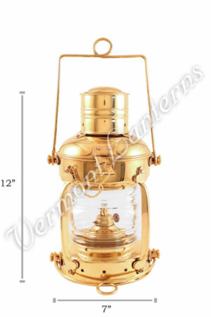 Ships Lanterns - Brass Anchor Lamp - 12"