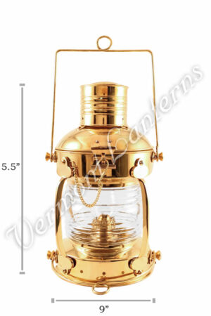 Ships Lanterns - Brass Anchor Lamp - 15.5"