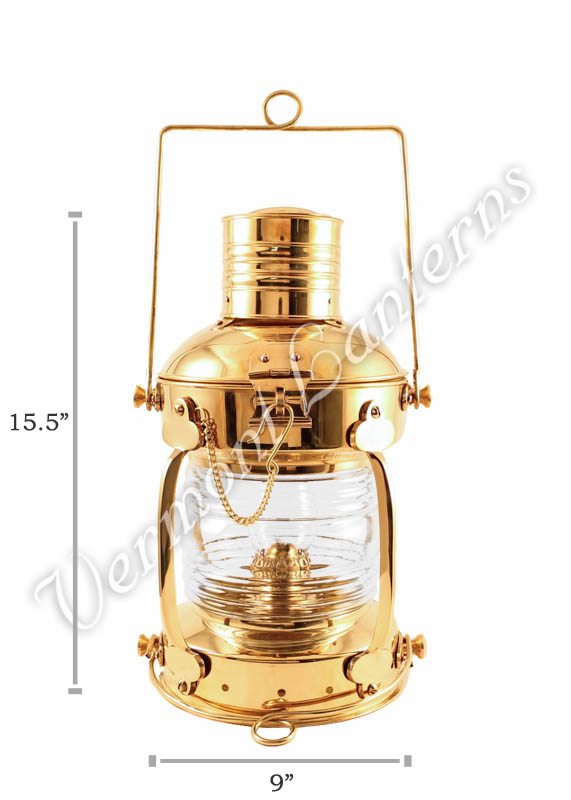 Ships Lanterns - Brass Anchor Lamp - 15.5"