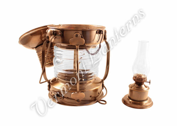 Ships Lanterns - Antique Brass Anchor Lamp - 15.5"