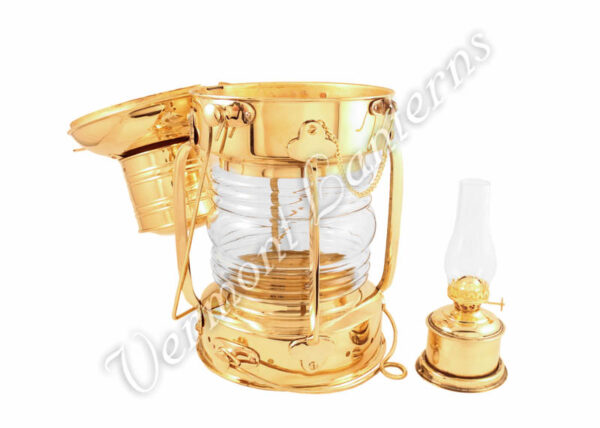 Ships Lanterns - Brass Anchor Lamp - 19"