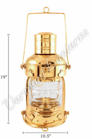 Ships Lanterns - Brass Anchor Lamp - 19"