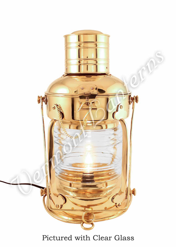 Electric Lantern - Ships Lanterns Brass Anchor Lamp - 19