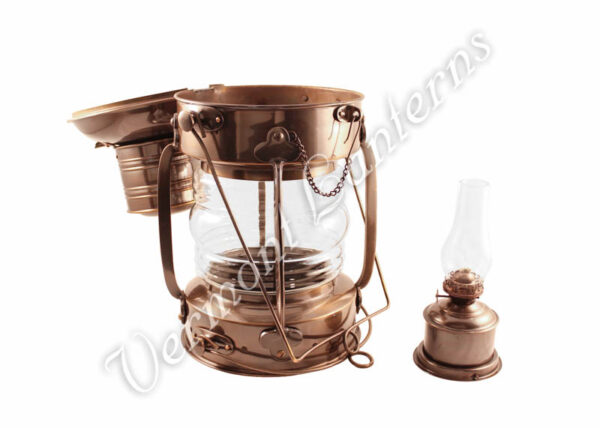 Ships Lanterns - Antique Brass Anchor Lamp - 19"