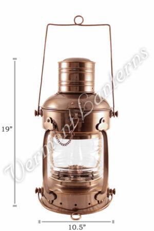 Ships Lanterns - Antique Brass Anchor Lamp - 19"