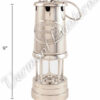 Chrome Plated Brass Miners Lamp - 9"