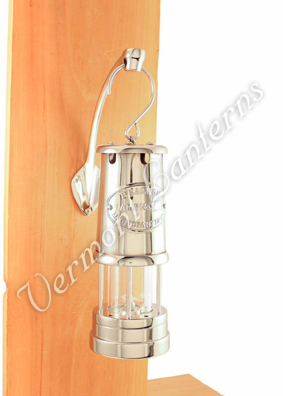 Chrome Plated Brass Miners Lamp - 9"