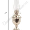 Yacht Lamp - Gimbaled Nickel with Smoke Bell - 12"