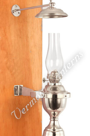 Yacht Lamp - Gimbaled Nickel with Smoke Bell - 12"