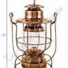 Railroad Lanterns Antique Brass 12" - Train Lamp