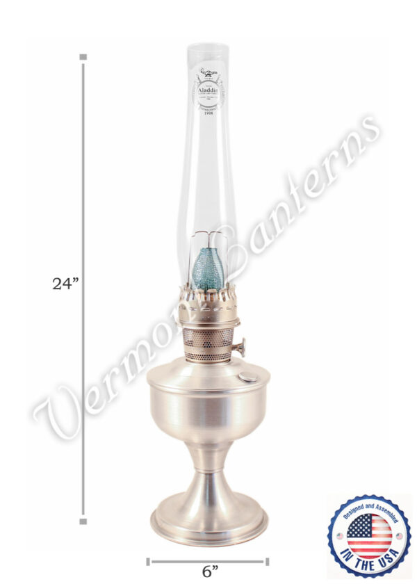 Aladdin Aluminum Table Oil Lamp - 24"