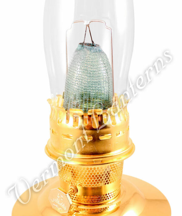 Aladdin Lincoln Drape Oil Lamp - Clear Glass w/Opal Shade 24"