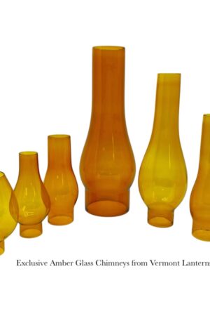Amber Glass Replacement Oil Lamp Chimneys from Vermont Lanterns