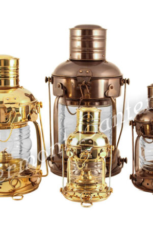 Ships Lanterns - Brass Anchor Lamp - 15.5"