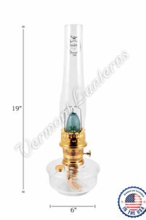 Aladdin Genie III Oil Lamp - Clear Glass 19"