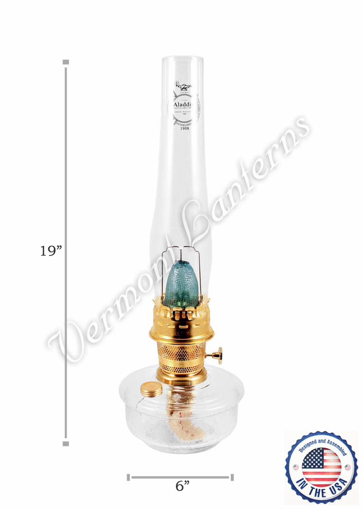 Aladdin Genie III Oil Lamp - Clear Glass 19