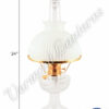 Aladdin Lincoln Drape Oil Lamp - Clear Glass w/Opal Shade 24"