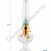 Aladdin Lincoln Drape Oil Lamp - Clear Glass 24"