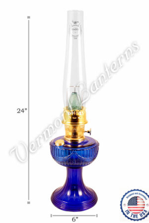 Aladdin Lincoln Drape Oil Lamp - Cobalt Blue 24"