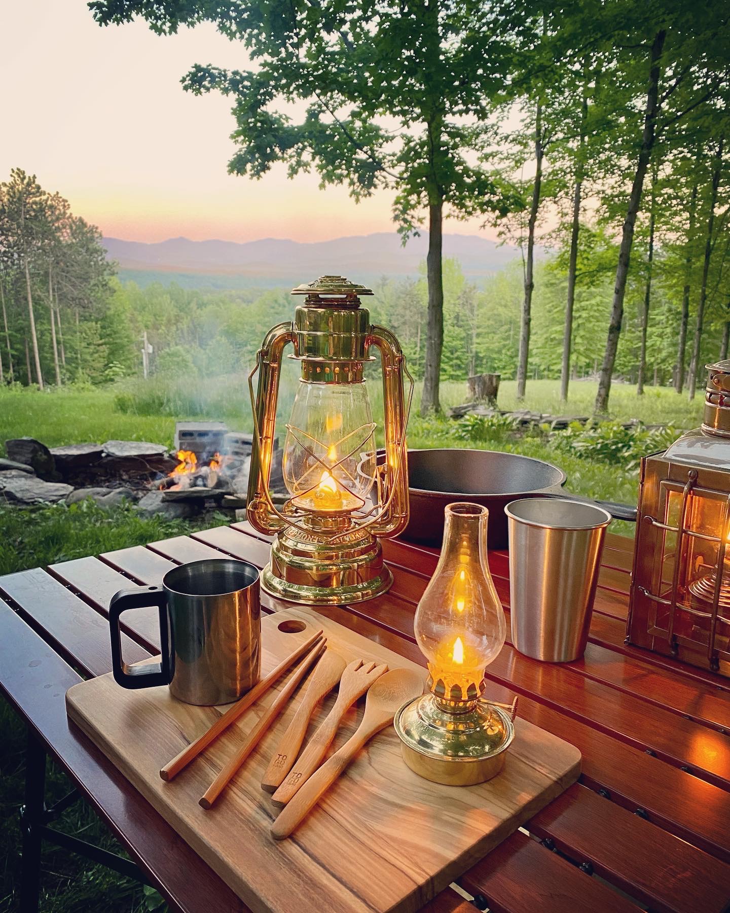 Small Red Indoor/Outdoor Hurricane Lantern with Dimmer Switch - 4 Lanterns  