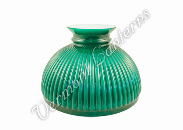 10" Green Ribbed Glass Shade #N301