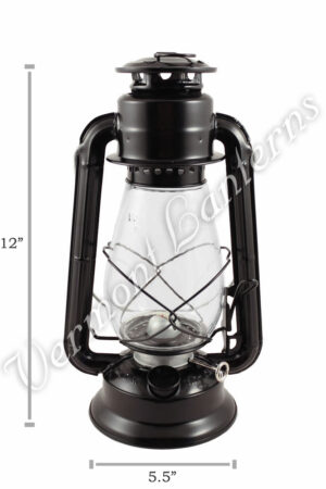 Hurricane Lantern - Galvanized Steel Black - 12"