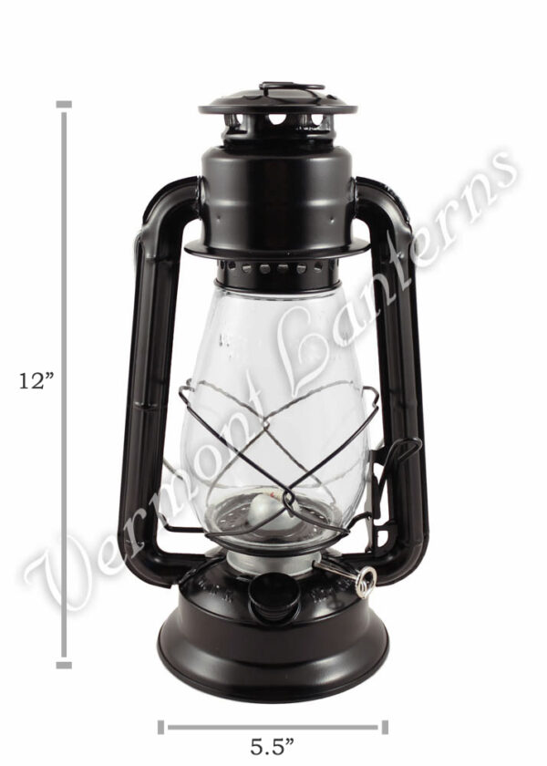 Hurricane Lantern - Galvanized Steel Black - 12"