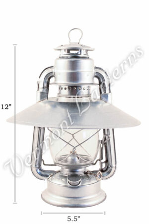 Hurricane Lanterns - Galvanized w/ Hooded Reflector - 12"