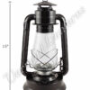 Hurricane Lantern - Galvanized Steel Black - 15"